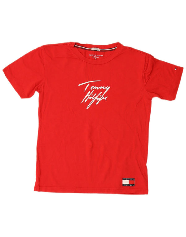 Tommy Hilfiger Camiseta gráfica para mujer Top UK 6 XS Algodón rojo