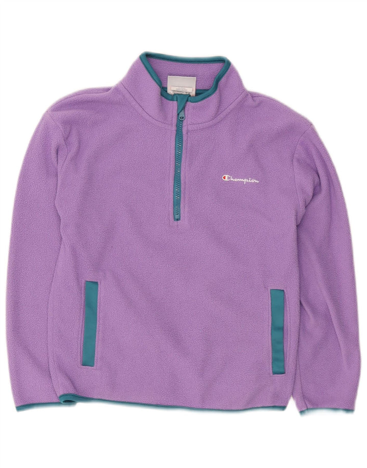 CHAMPION Jersey polar con cremallera y cuello para niña 10-11 años Poliéster morado medio