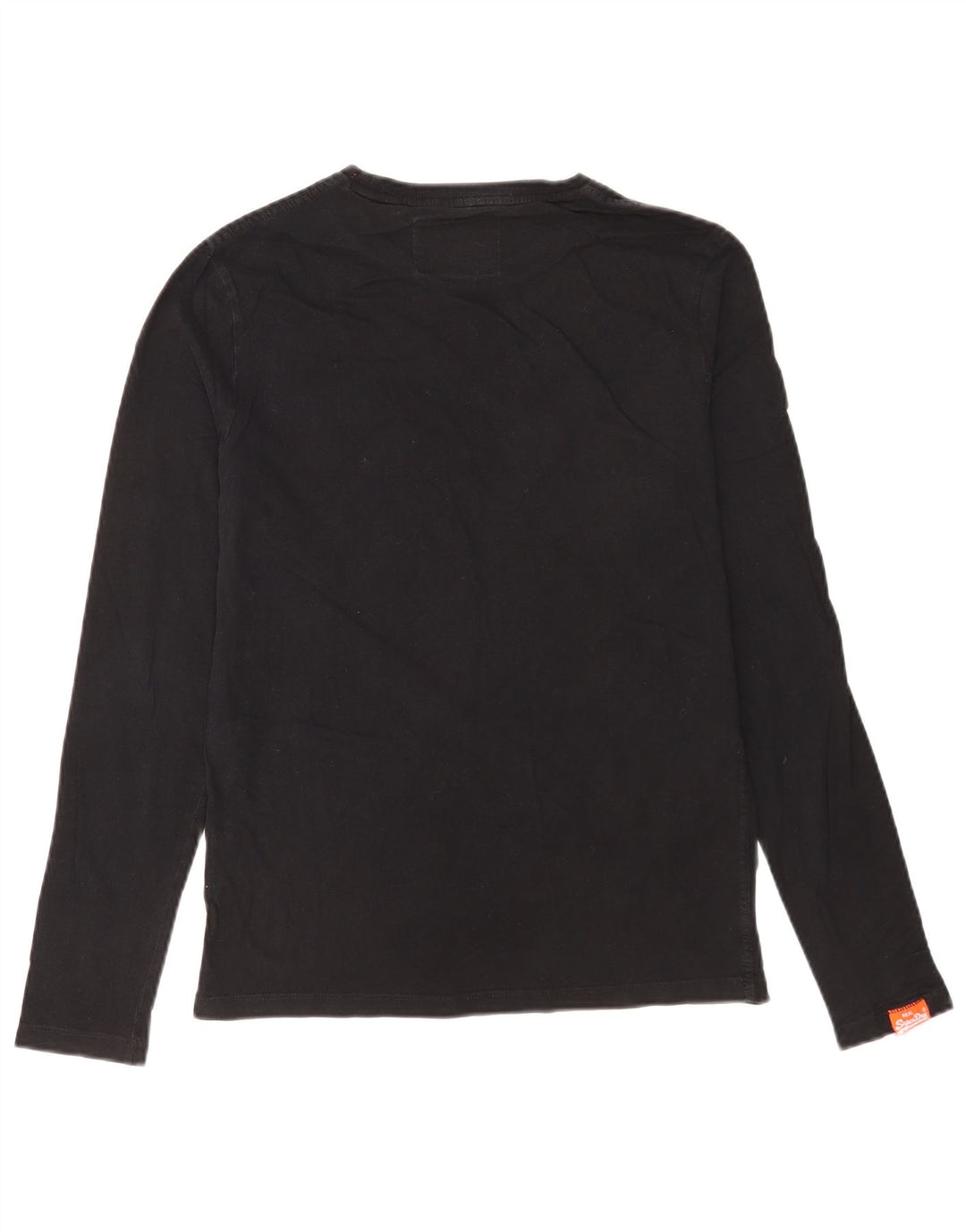 Superdry Hombre Top Manga Larga Algodón Negro Mediano