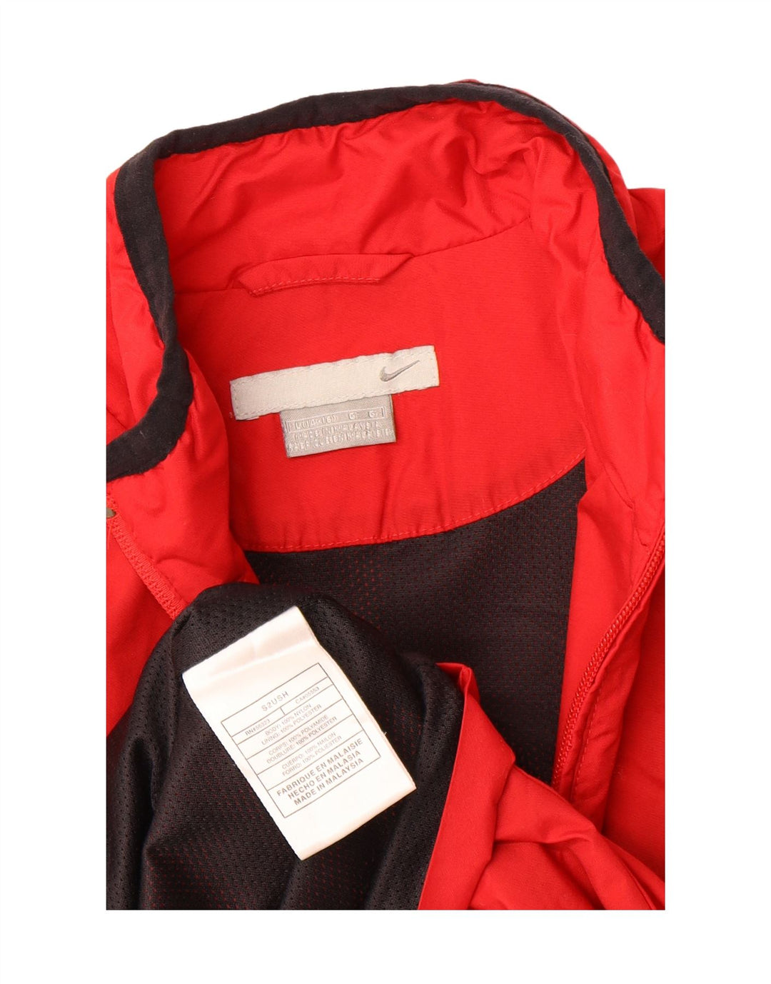 NIKE Boys Rain Jacket 14-15 Years Large Red Colourblock Nylon