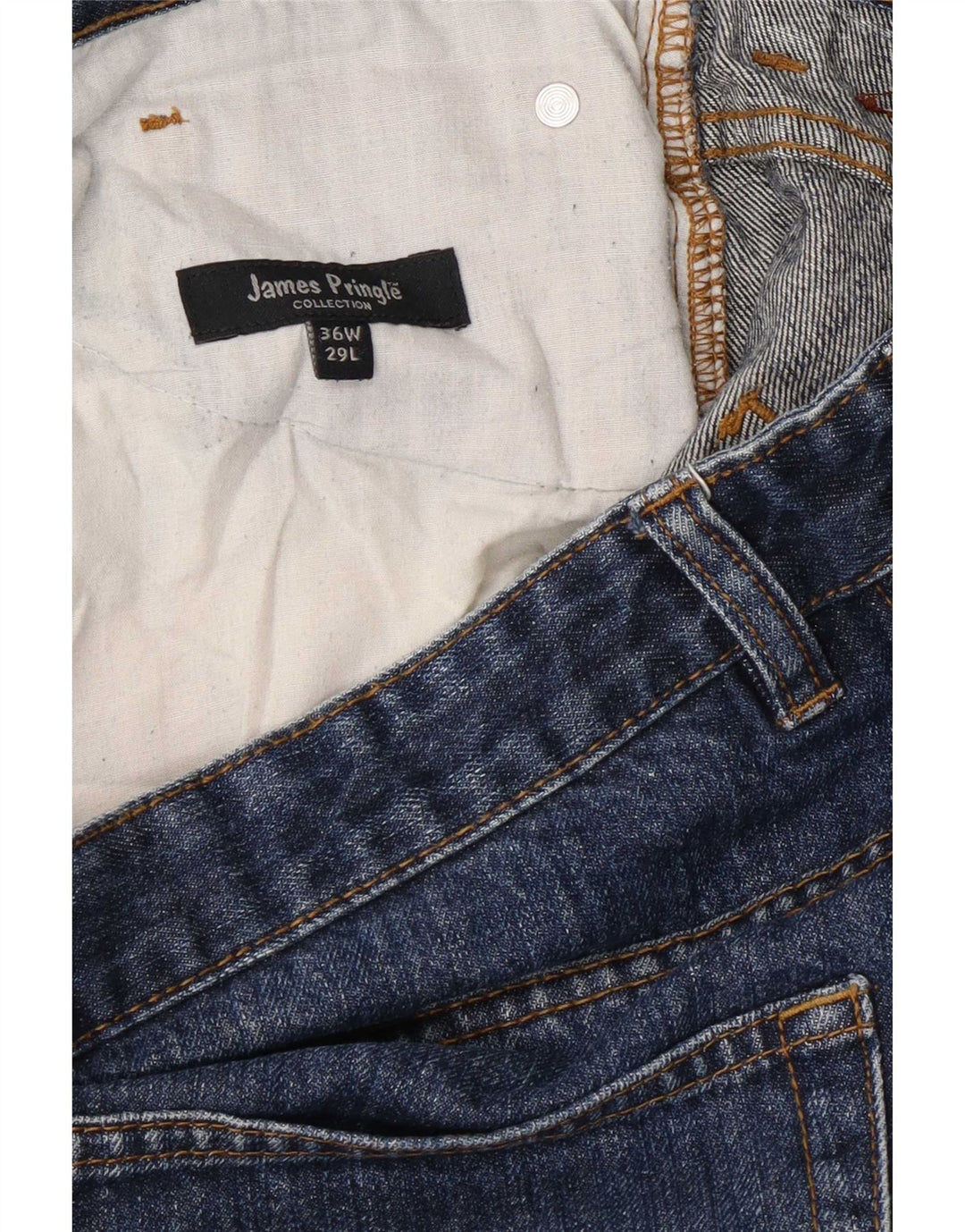 James Pringle Jeans recortados para hombre W36 L25 Algodón azul