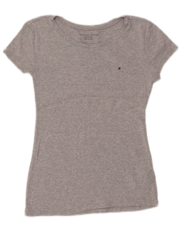 TOMMY HILFIGER Camiseta para mujer Top UK 6 XS Gris Algodón