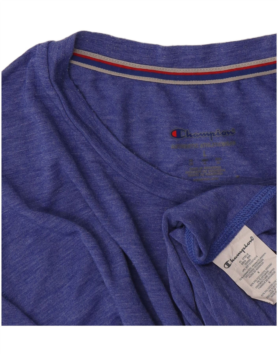 Champion Camiseta para hombre Top Large Blue Moteado Poliéster