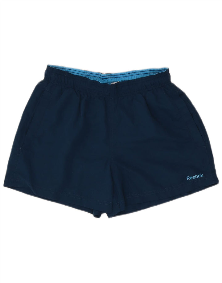 REEBOK Pantalones cortos deportivos para hombre Small Azul marino Poliéster