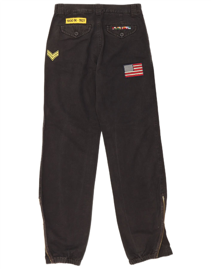 Killer Loop Pantalones vaqueros rectos para mujer IT 42 Medium W28 L33 Algodón negro