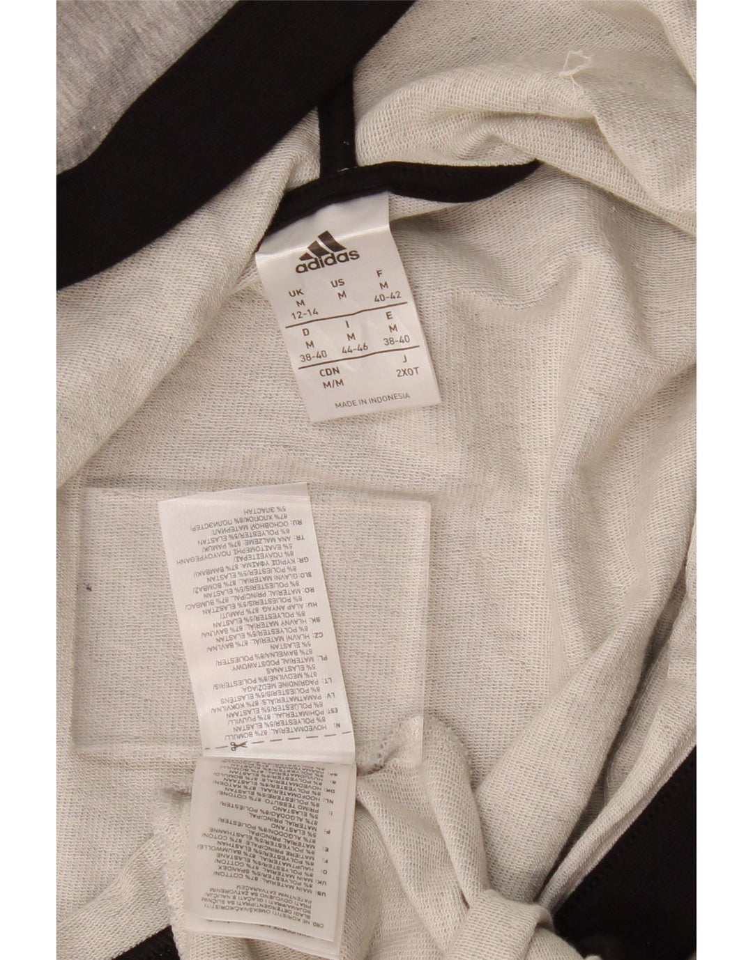 ADIDAS Suéter tipo cárdigan con capucha para mujer Reino Unido 12/14 Bloque de color gris medio