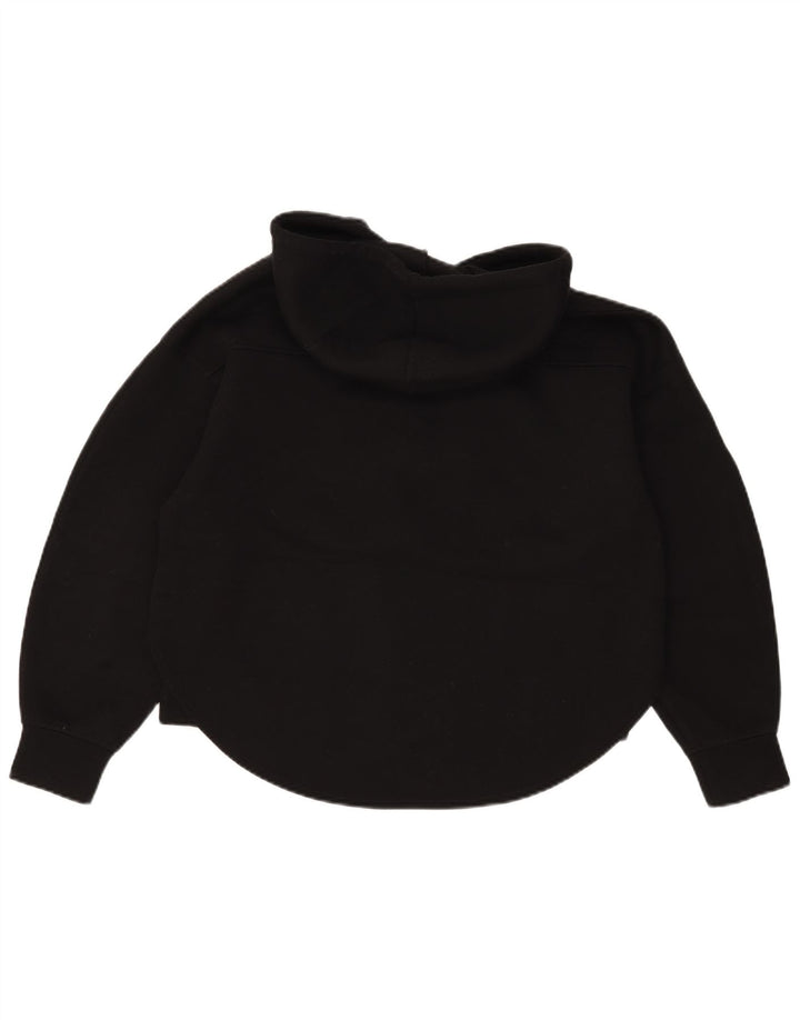 Zara Suéter con capucha y cremallera extragrande para mujer UK 10 Small Poliéster negro
