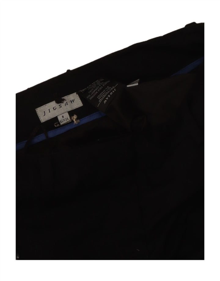 Pantalones chinos con corte de bota para mujer Jigsaw UK 8 Small W30 L31 Poliéster negro