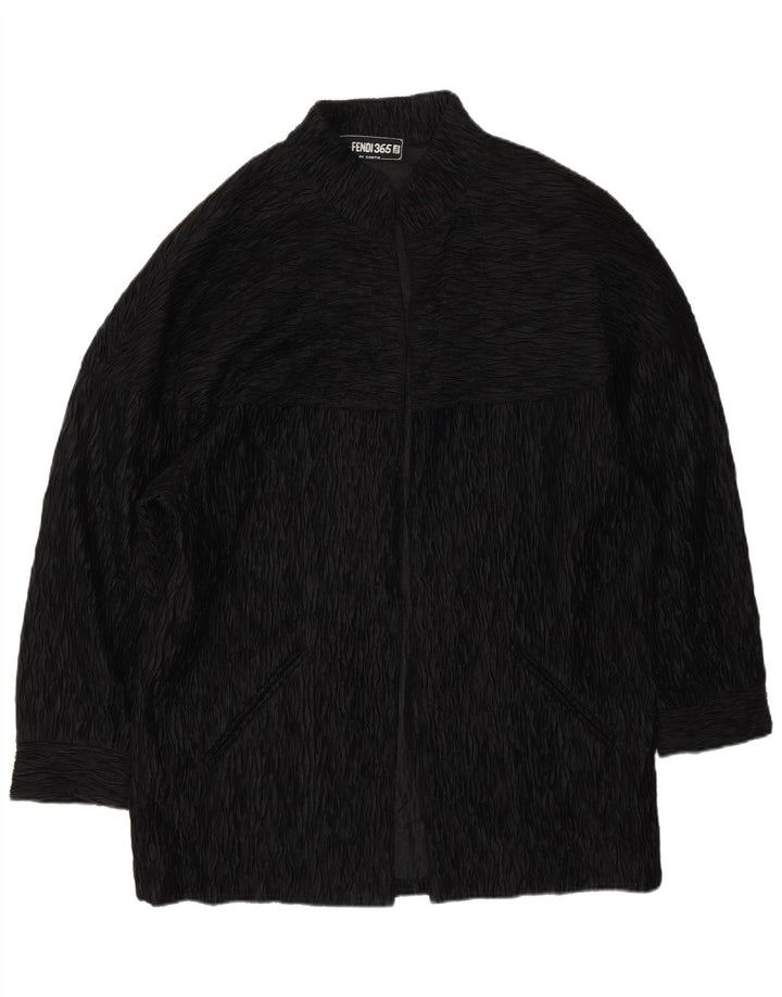 Fendi Abrigo abierto para mujer UK 40 XL Negro