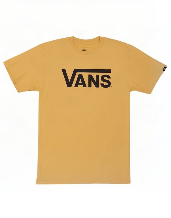 Vans Camiseta con gráfico de ajuste clásico para hombre Top pequeño de algodón amarillo