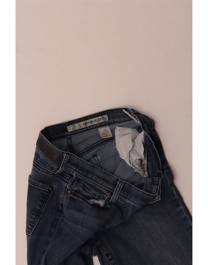 DKNY Vaqueros ajustados para mujer US 6 mediano W30 L30 algodón azul