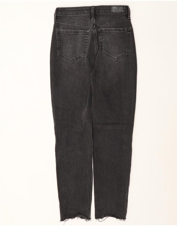 Jeans Hollister Mom Super High Rise Tapered Para Mujer W23 L27 Algodón Gris