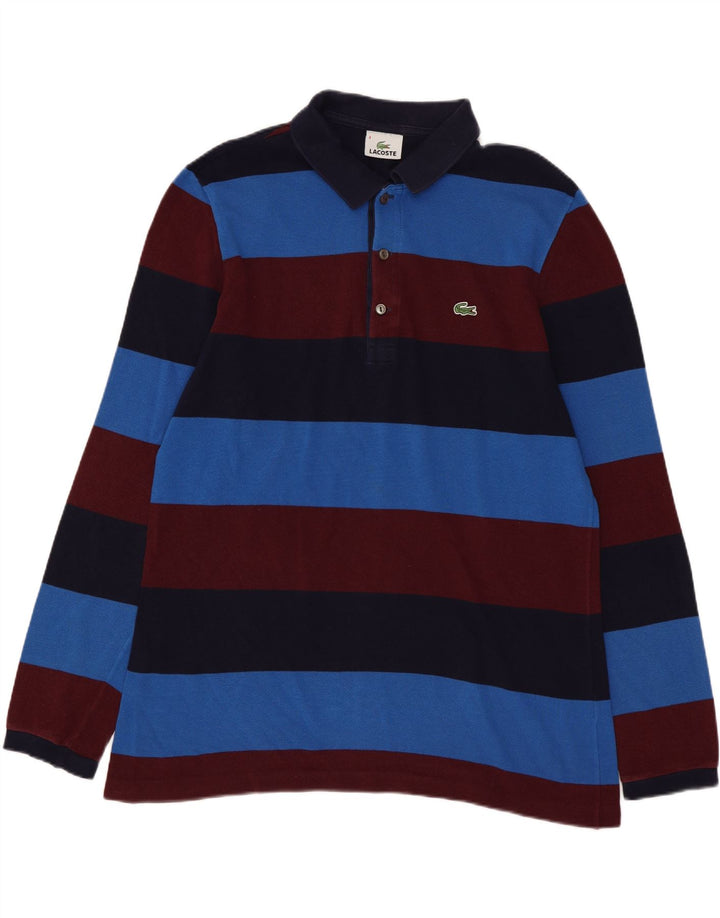 Lacoste Polo de rugby para hombre talla 4 mediano multicolor a rayas