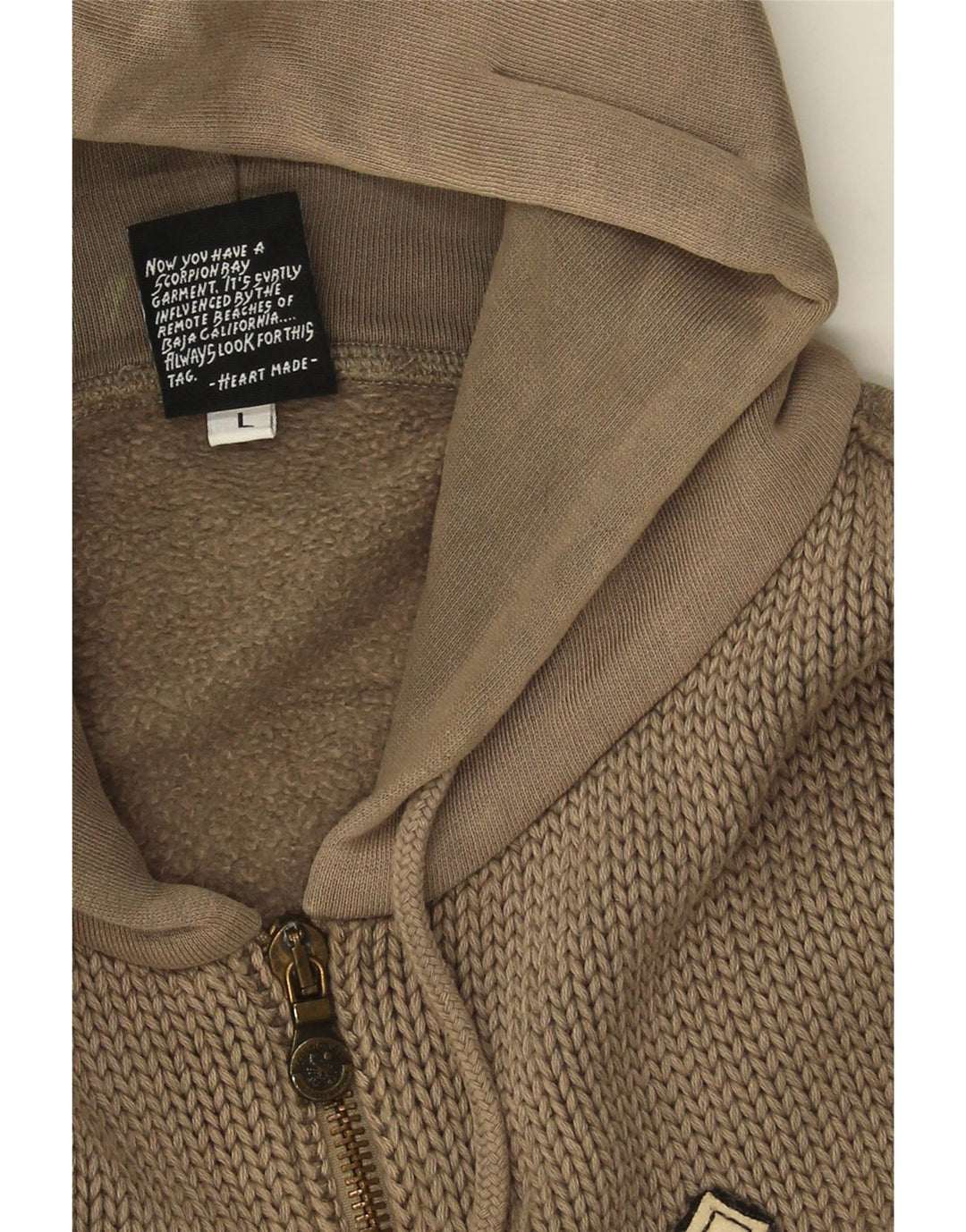 Suéter con capucha y cremallera gráfica para hombre grande