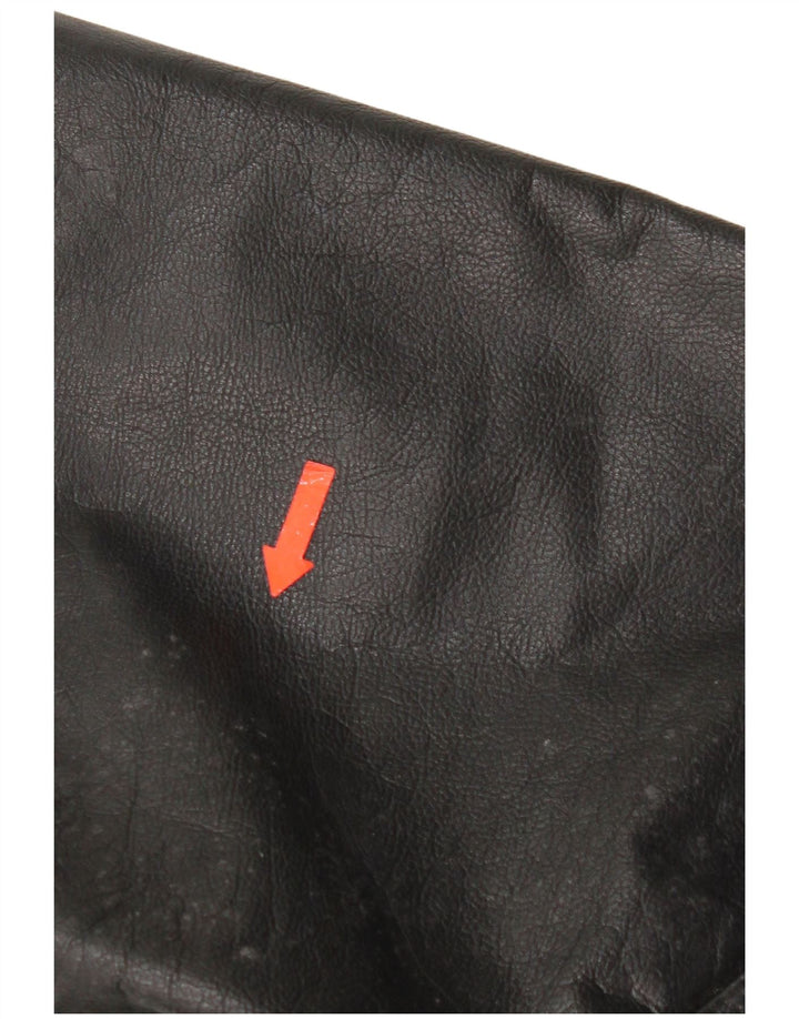 Chaqueta de cuero vintage para hombre Reino Unido 42 XL cuero negro