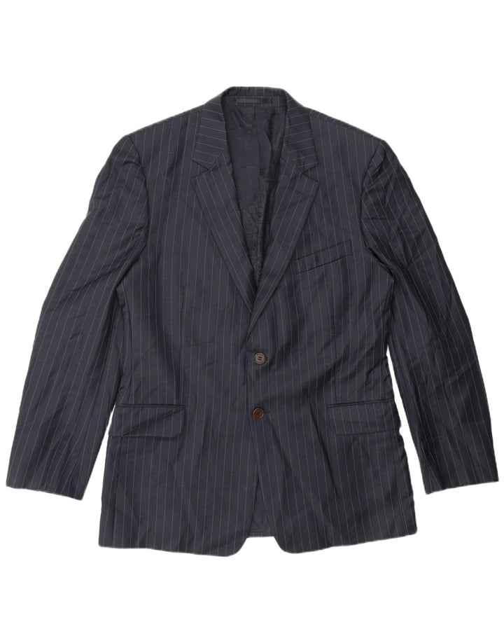 Paul Smith Chaqueta tipo blazer de 2 botones para hombre UK 42 XL Lana a rayas azul marino