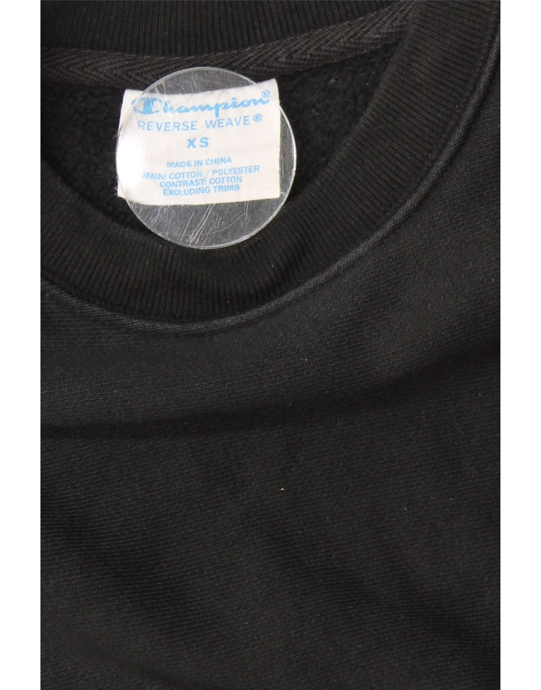 CHAMPION Sudadera extragrande de tejido inverso para mujer UK 6 XS Negro