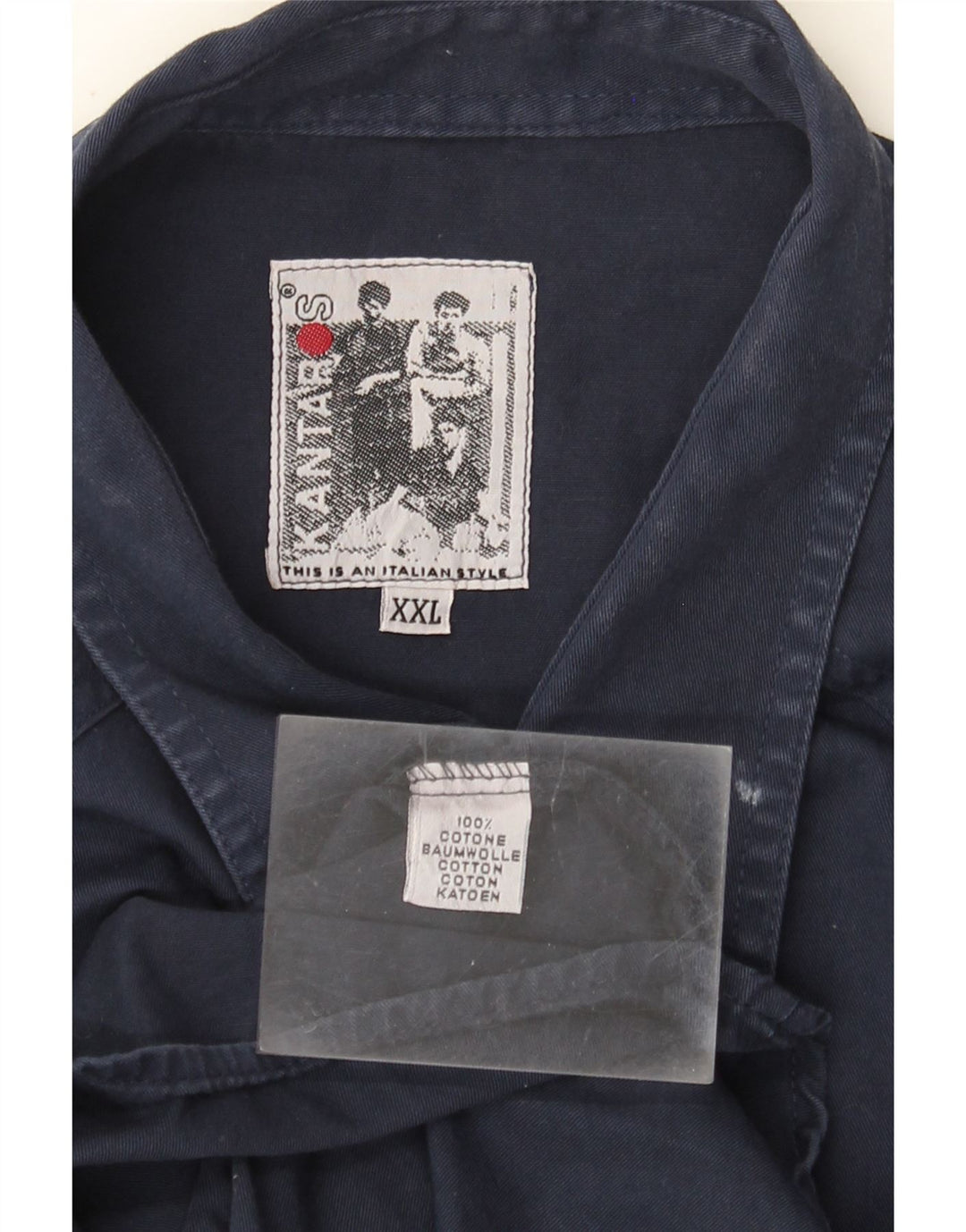 Camisa Hombre Kantaros 2XL Azul Marino Algodón