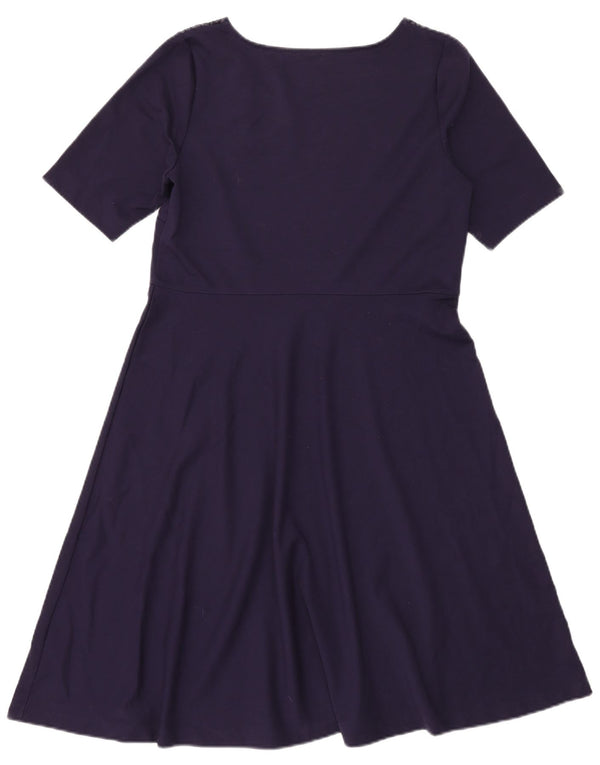 MARKS & SPENCER Vestido acampanado para mujer UK 44 Medio Azul marino Floral