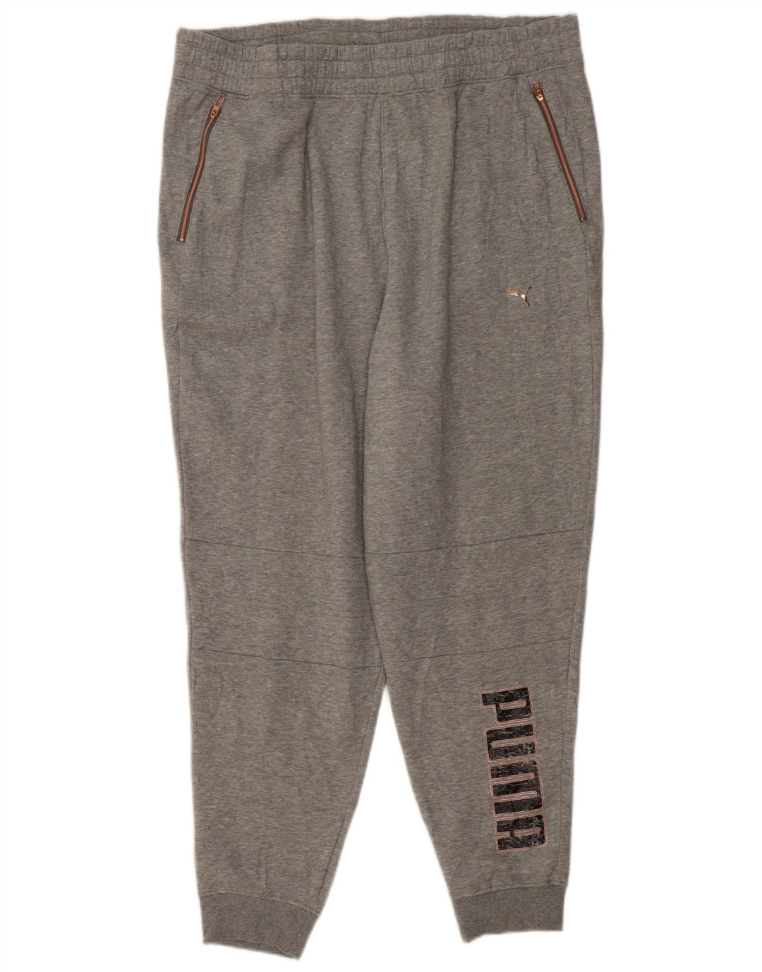 Puma Mujer Graphic Chándal Pantalones Joggers XL Gris Poliéster