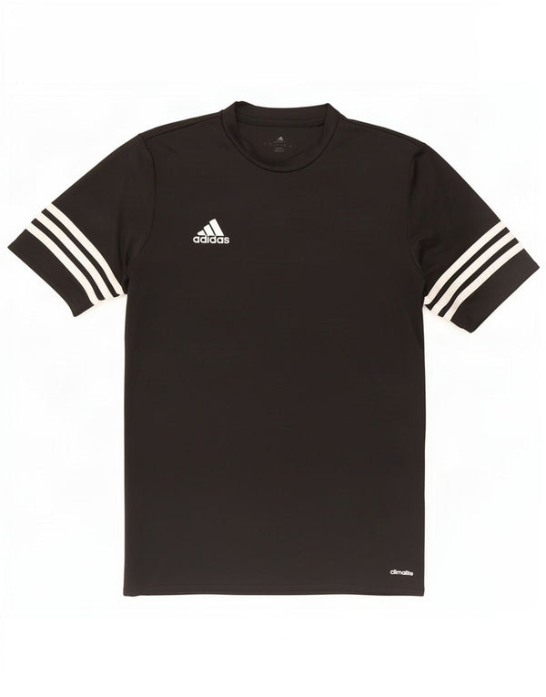 Adidas Mens Climalite Camiseta Top Pequeño Negro Poliéster