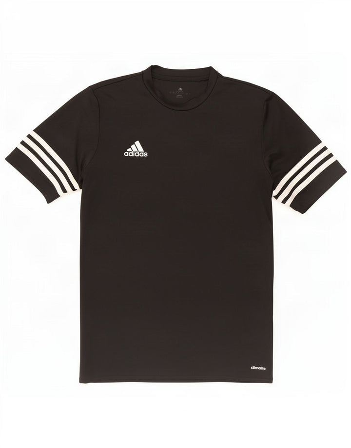 Adidas Mens Climalite Camiseta Top Pequeño Negro Poliéster