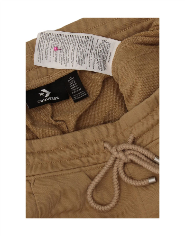 Converse - Pantalones de chándal para mujer, talla 40, talla grande, algodón beige