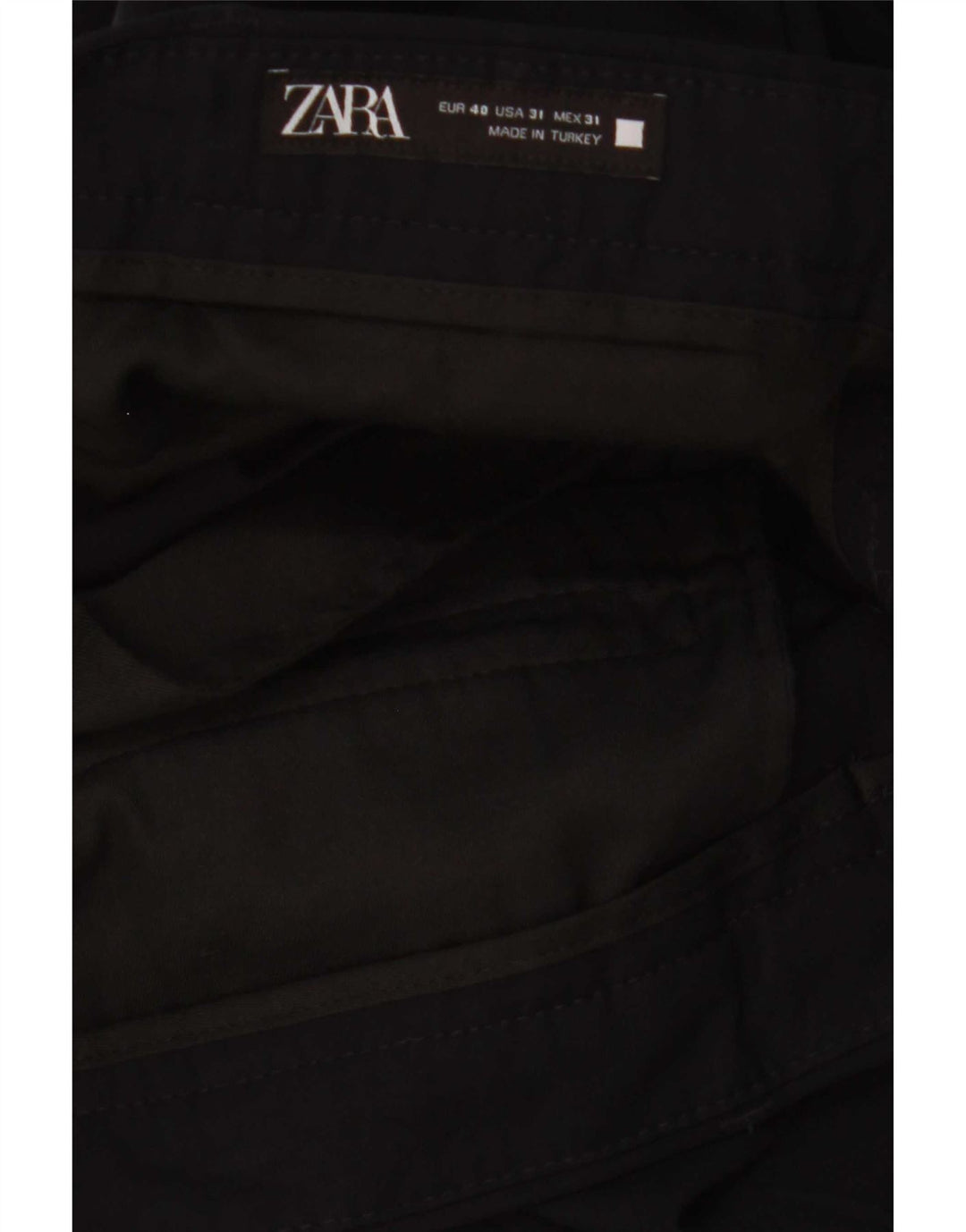 Zara Mens Slim Chino Pantalones EU 40 Medium W31 L29 Negro