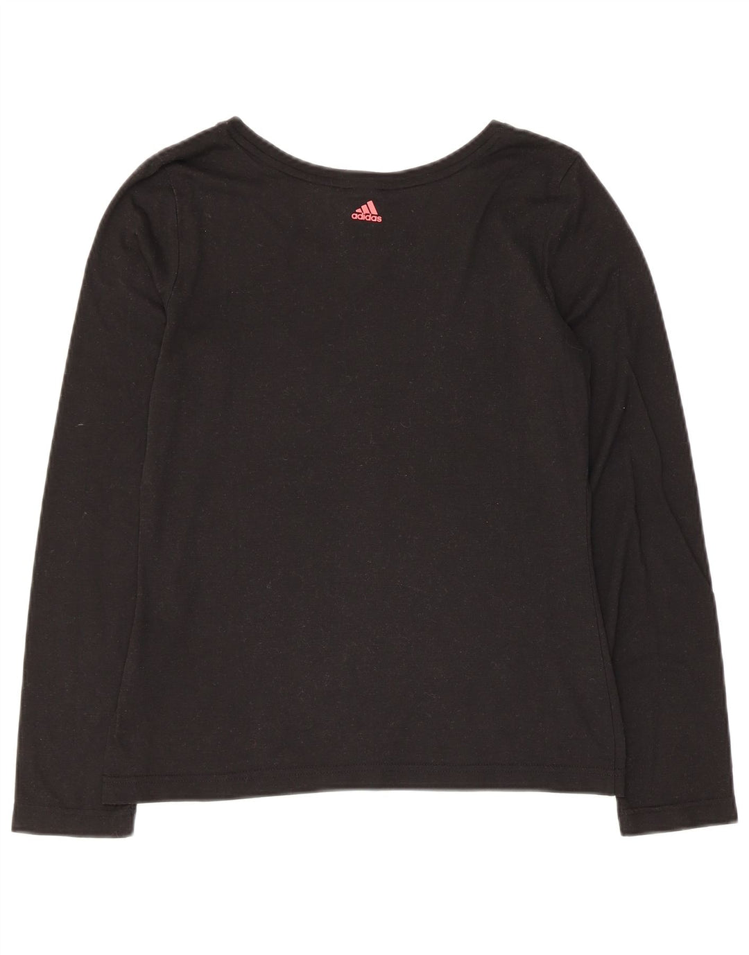 Adidas Mujer Gráfico Top Manga Larga Reino Unido 8/10 Pequeño Negro