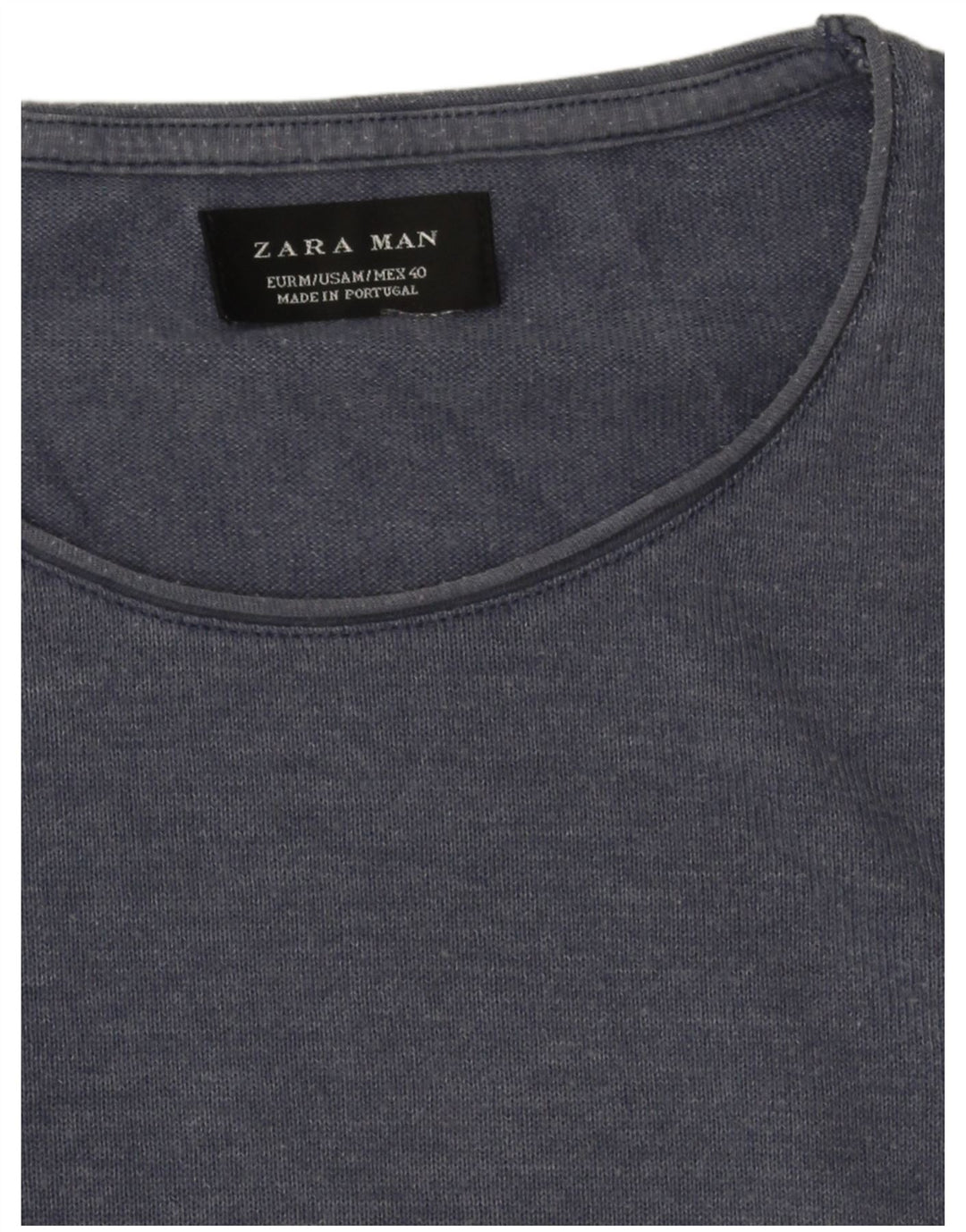 Zara Hombre Camiseta Top Medium Azul Marino