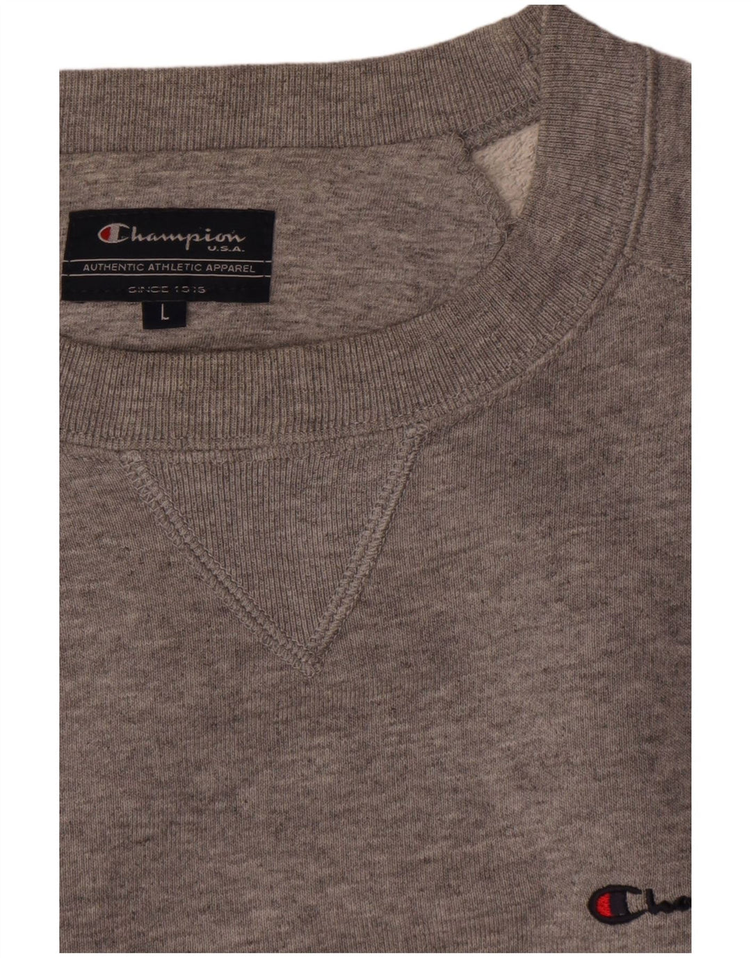 Champion Sudadera Para Hombre Jumper Large Gris Algodón