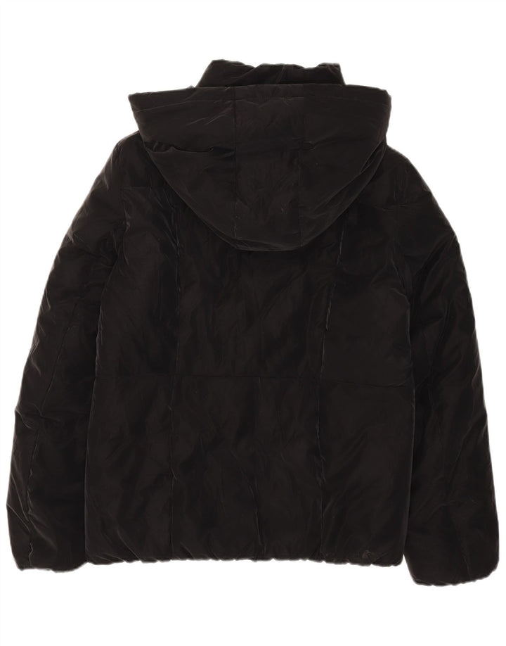 Guess Chaqueta Acolchada Con Capucha Para Mujer UK 12 Medium Negro Poliéster