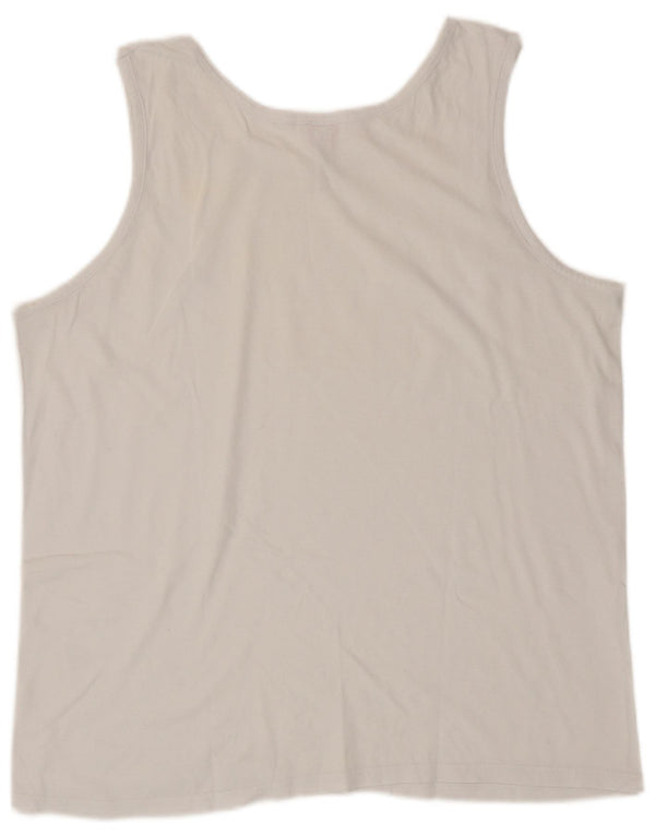 Kappa Camiseta sin mangas para mujer UK 40 XL Algodón blanco