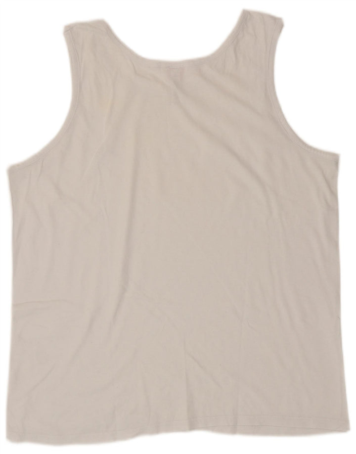 Kappa Camiseta sin mangas para mujer UK 40 XL Algodón blanco