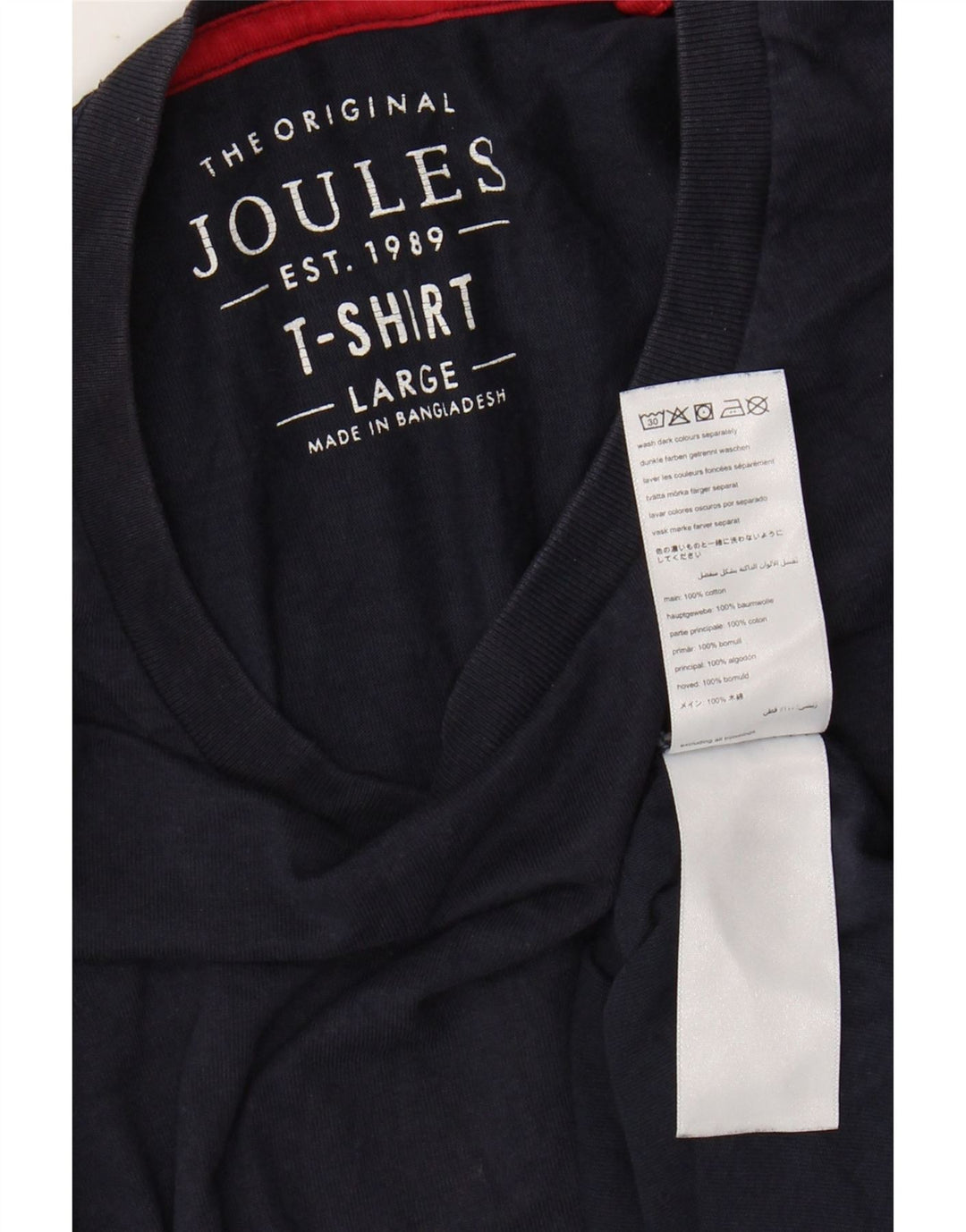 JOULES Camiseta Hombre Top Grande Azul Marino Algodón