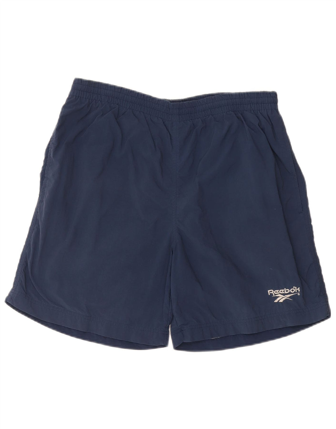 Reebok - Pantalones cortos deportivos para hombre, talla grande, nailon azul marino