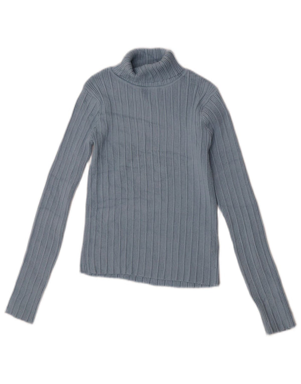 Zara Jersey Niña Cuello Vuelto 11-12 Años Viscosa Azul