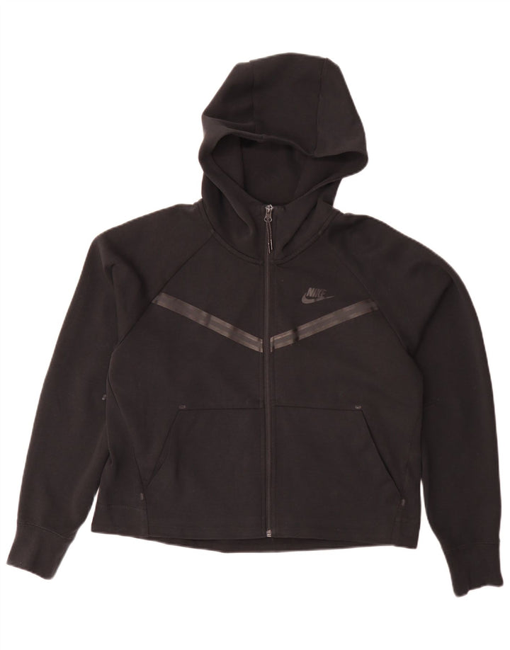 Nike Sudadera con capucha de gran tamaño con cremallera para mujer UK 10 Small Black