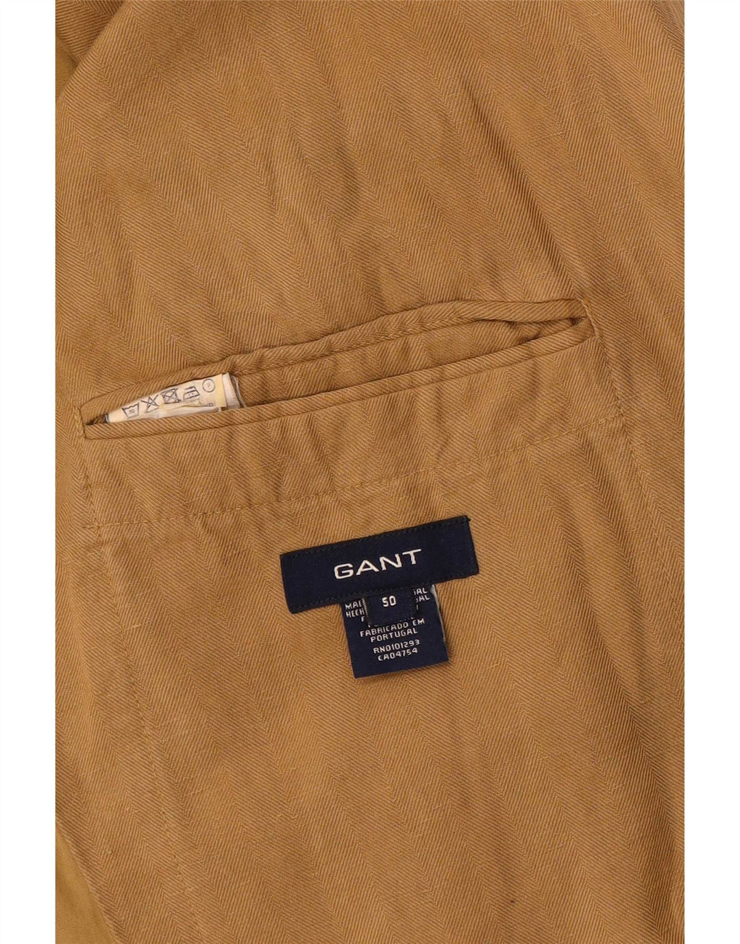 Gant Chaqueta tipo blazer de 2 botones para hombre IT 50 Large Brown Linen