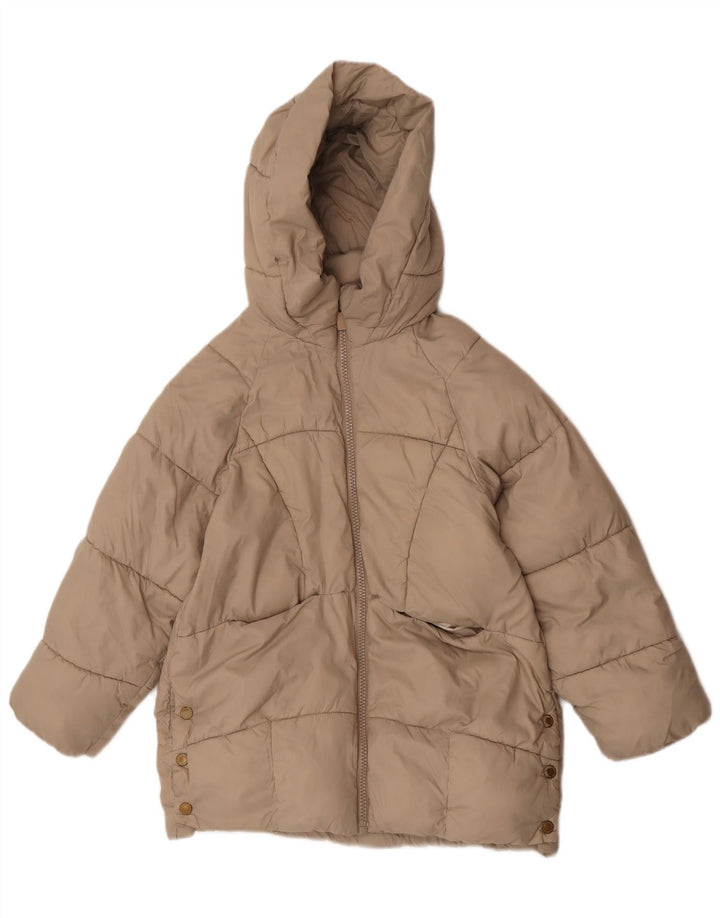 Zara Anorak Niña Capucha 11-12 Años Beige Poliéster