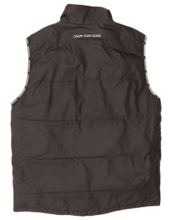 Calvin Klein Jeans Chaleco acolchado gráfico para hombre Reino Unido 40 Grande Poliéster negro