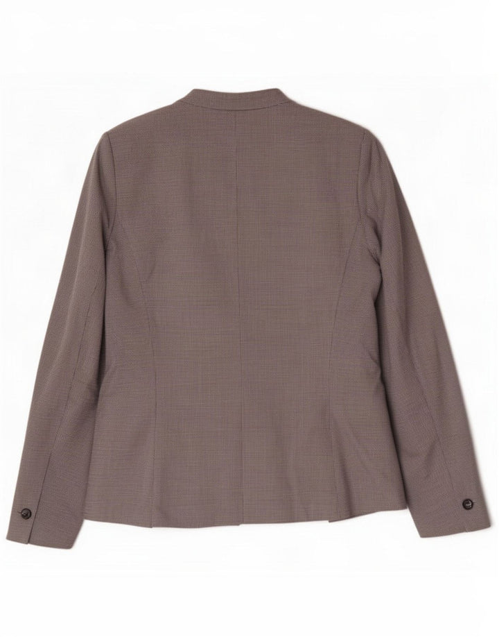 Chaqueta Blazer de 1 botón Zara Mujer EU 40 Poliéster pata de gallo gris medio