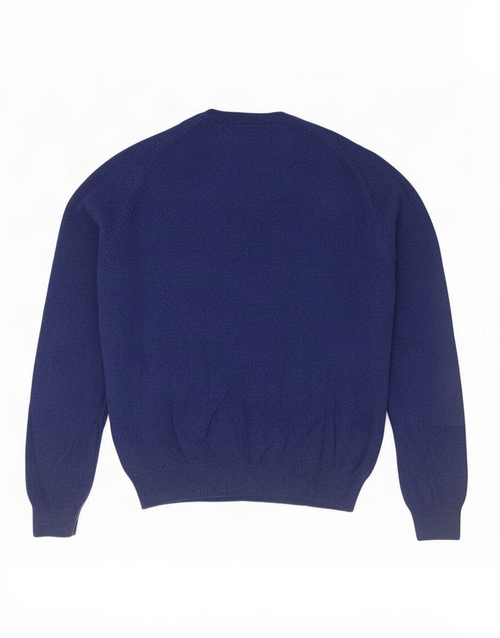 Marks & Spencer Jersey de cuello redondo azul Harbour para hombre de lana de cordero mediana