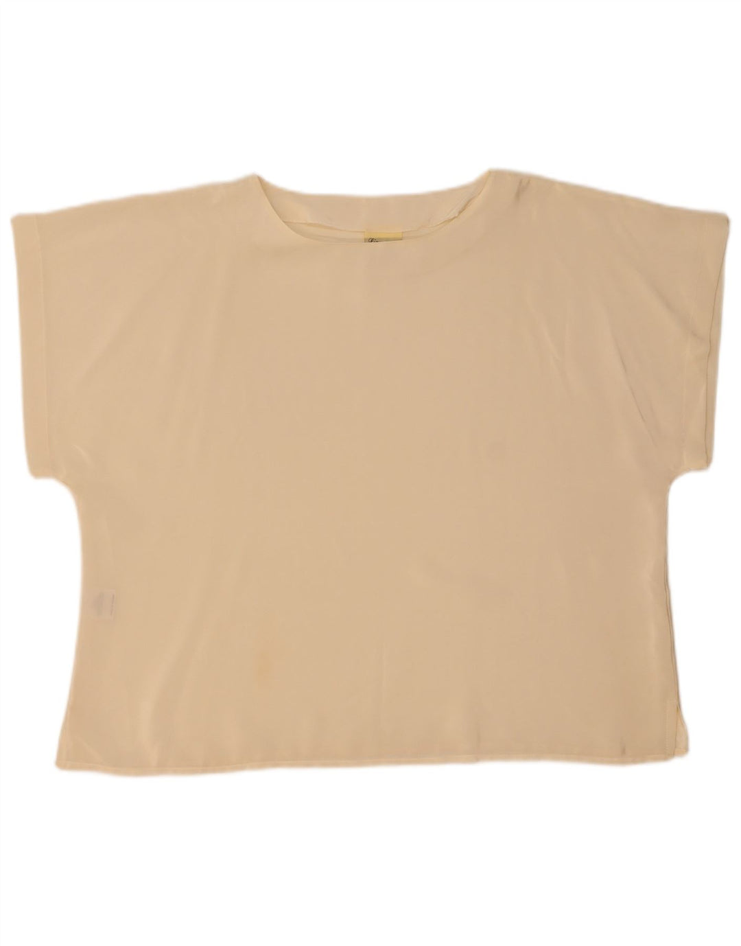Vintage camiseta para mujer Top UK 22 2XL Off White Poliéster