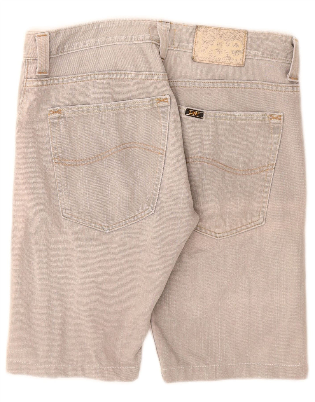 Lee Mens Powell Shorts De Mezclilla W32 Algodón Gris Medio