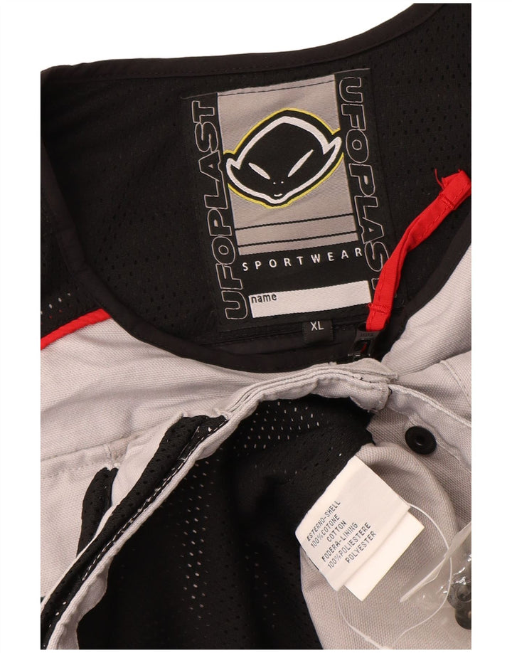 Chaleco utilitario UFO para hombre UK 42 XL Algodón gris con bloques de color