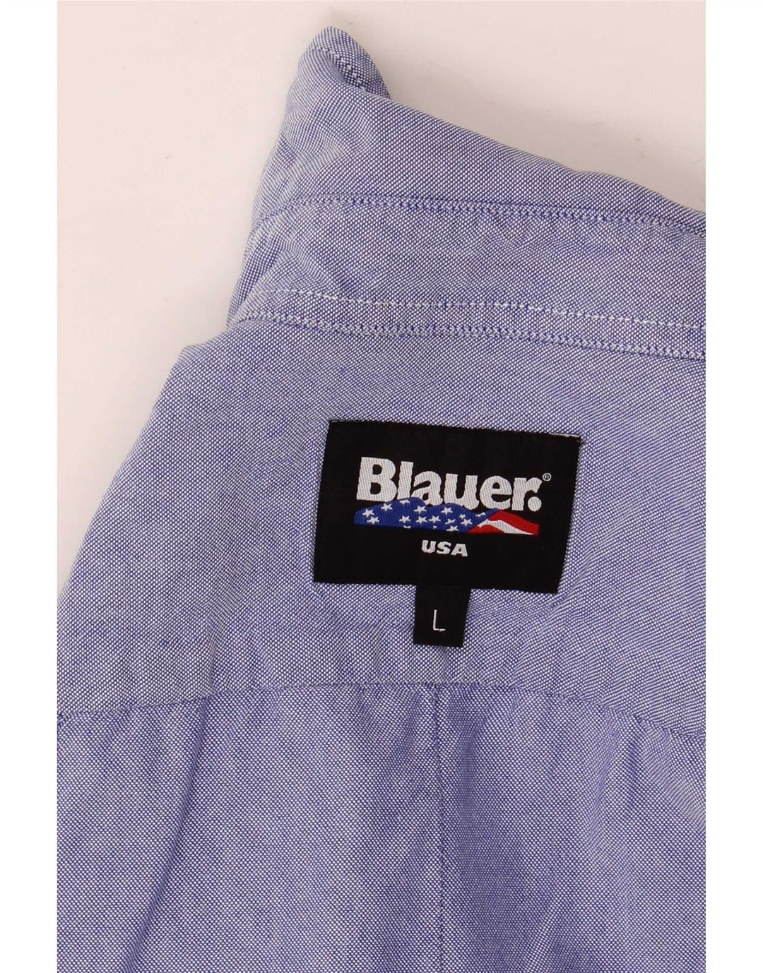 Blauer Camisa militar gráfica para mujer UK 46 Large Blue