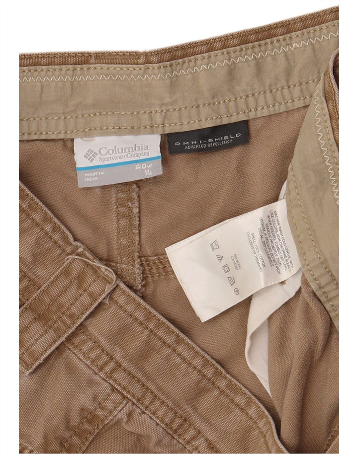COLUMBIA Pantalones cortos cargo Omni-Shield para hombre W40 XL Algodón beige
