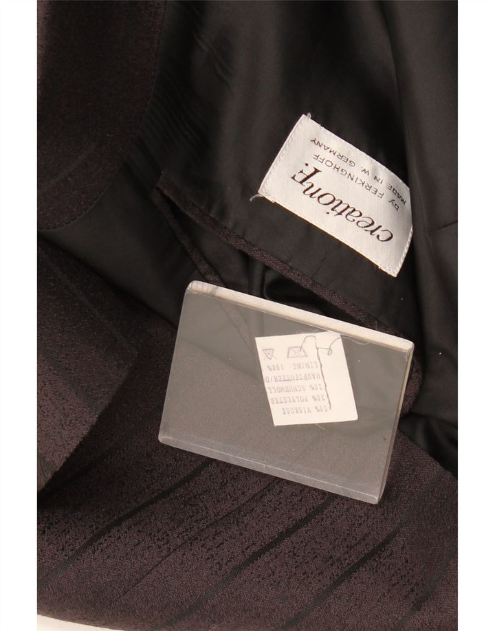 Ferkinghoff Chaqueta tipo blazer con doble botonadura para mujer UK 20 2XL Gris a rayas