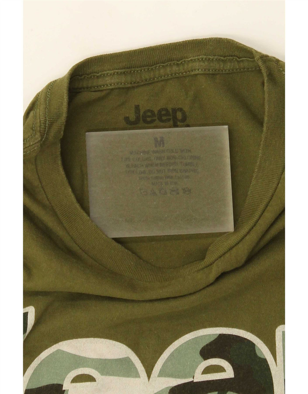 Jeep Camiseta con gráfico regular para hombre Top Algodón verde medio